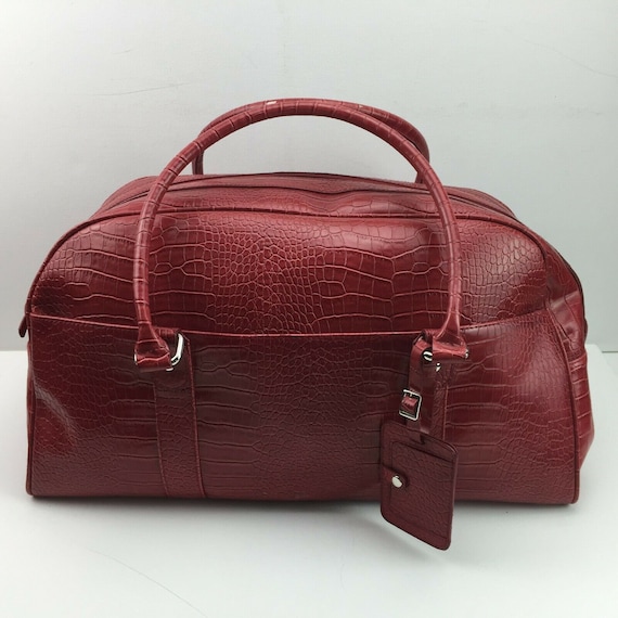Vintage 90s Bath & Body Works Red Faux Alligator Leather Vintage 90s Bath & Body Works Red Faux Alligator Leather