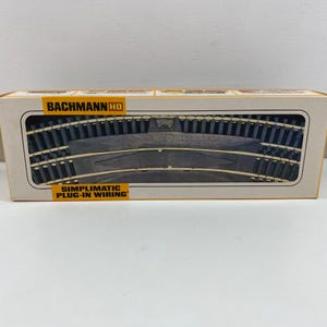 Bachmann HO Gauge Set 12Pc Curved Electric Train Tracks Snap-In Steel Gold 10&quot;