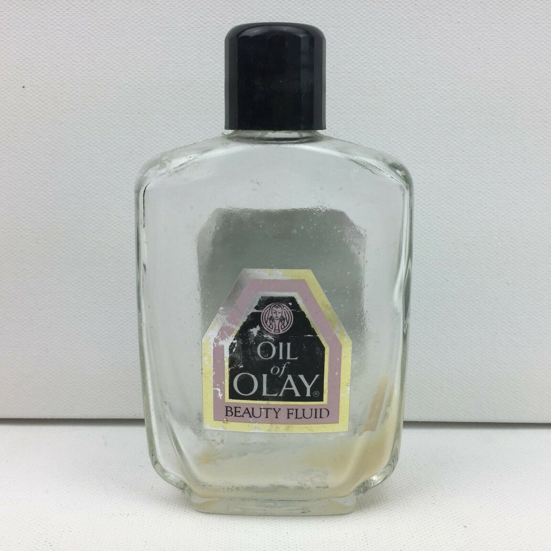 Vintage Oil of Olay Beauty Fluid Empty Glass Jar Etsy