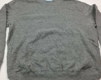 Vintage National Womens L Gray Heather Crewneck Sweatshirt Pull Over Long Sleeve