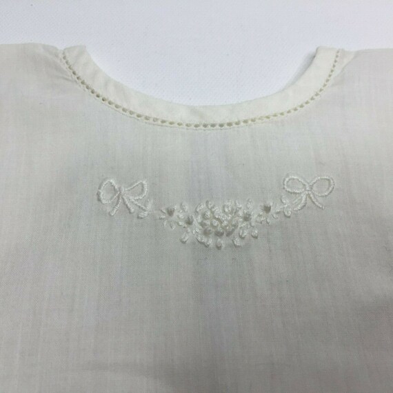 Vintage 30s Christening Long White Gown Dress Bab… - image 3