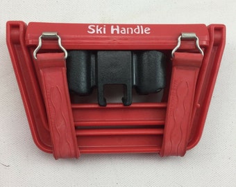 vintage Red Ski Handle Fastener Extreme Sports Carry