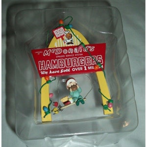 Vintage Mcdonalds Dated Treasury Ornament 1990 Over One Million Served Christmas