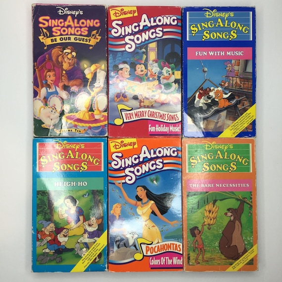 ヴィンテージ セット 6 ディズニーのシング アロング ソング VHS ビー