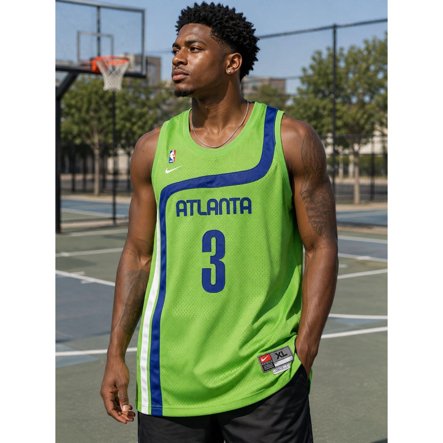 Vintage Nike Men's Shareef Abdur-rahim Atlanta Hawks Green Jersey