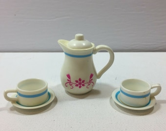 Fisher Price Playhouse Toys Tea Party Pot Cup Saucer Mugs Set Pretend Play