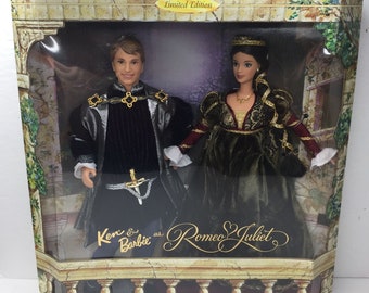 Vintage 97 Mattel Barbie Collectibles Together Forever Ken Barbie Romeo & Juliet