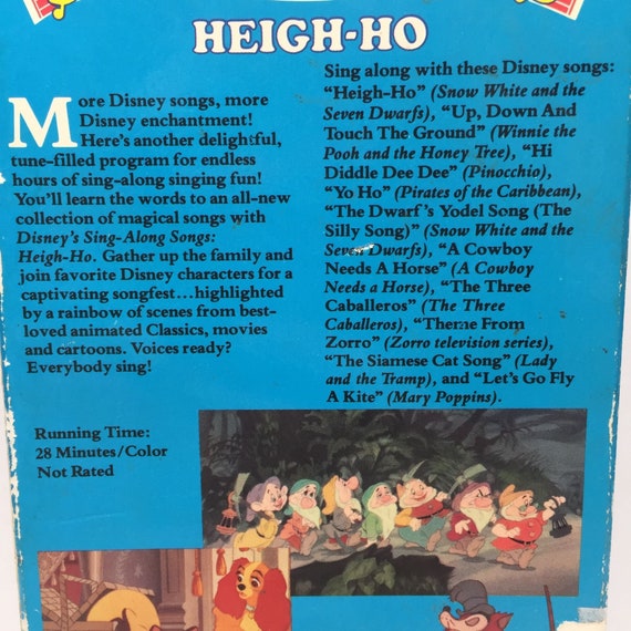 Vintage Set 6 Disney's Sing Along Songs VHS Be Guest Bare