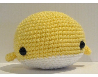 Cadeau pour baby shower amigurumi fait main baleine jaune au crochet fait main pour enfants