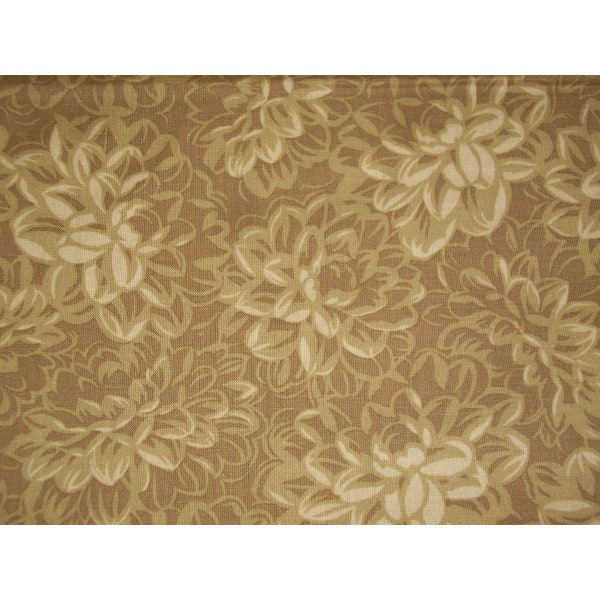 1/2 Yd Jinny Beyer AJR Fashion Fabric Quilting Blend Yard Floral Flowers Beige