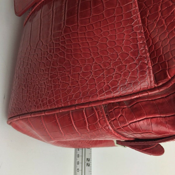 Vintage 90s Bath & Body Works Red Faux Alligator Leather Vintage 90s Bath & Body Works Red Faux Alligator Leather