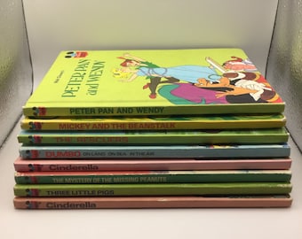 vintage Walt Disney’s Wonderful World Of Reading Children’s Book Set Hardback