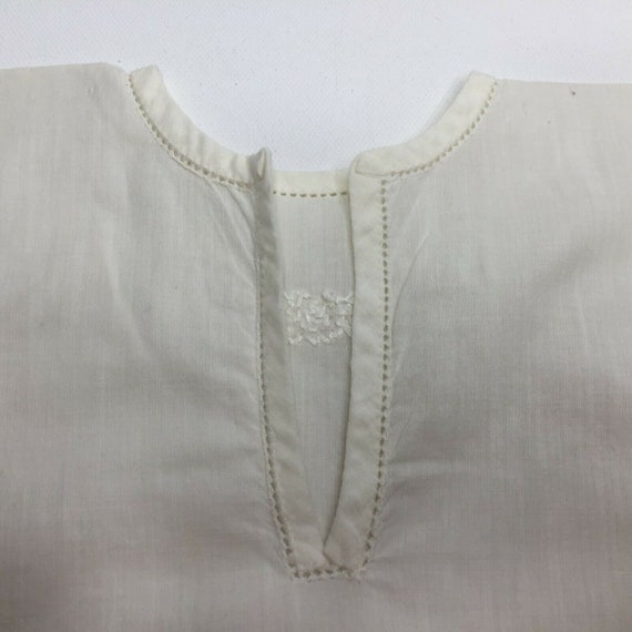 Vintage 30s Christening Long White Gown Dress Bab… - image 7