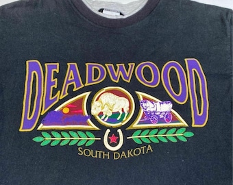 Vintage Anvil Deadwood South Dakota Single Stitch Short Sleeve TShirt Size Large