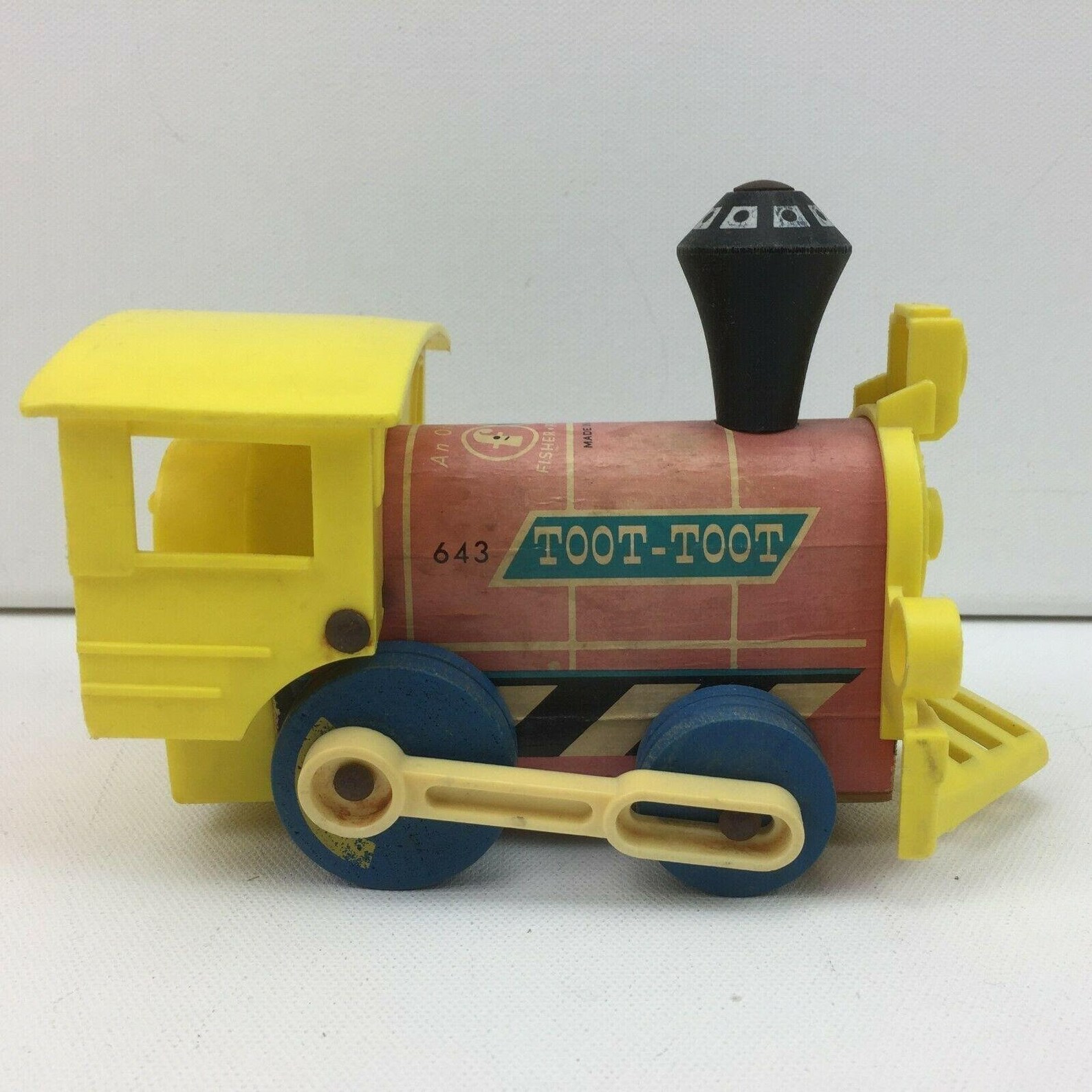 Vintage 1964 Fisher Price Wood Toot Toot Train 643 Etsy