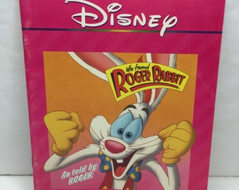 Vintage Disney Who Framed Roger Rabbit Story Book Music Photos Motion Picture