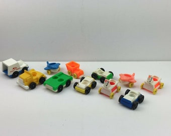 Voitures de course Fisher Price vintage, camion postal, cheval à bascule, transport en avion