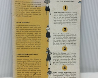 vintage Hotspot Réfrigérateur Astuce Recettes Livre de cuisine Manuel Livre divertissant