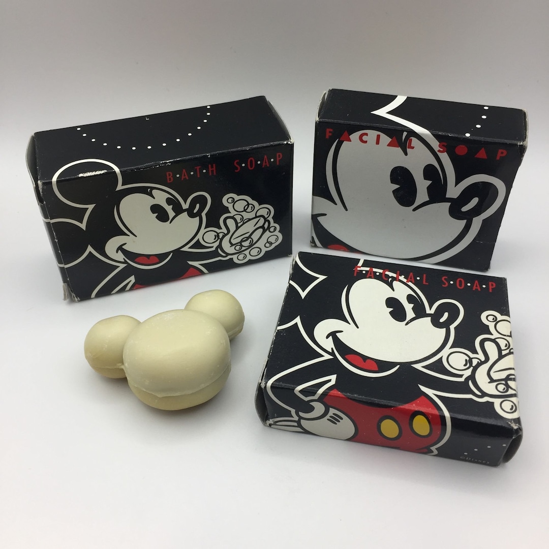 希少品 Disney vintage mickey soap dish ミッキー Vintage Disney Resorts Set of 4 Mickey Mouse Bath Facial Soap Bars