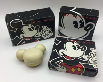 Vintage Disney Resorts Set of 4 Mickey Mouse Bath Facial Soap Bars With Boxes