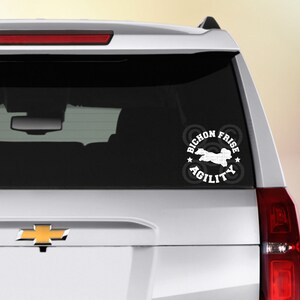 Bichon Frise | Dog Agility Car Decal 5&quot;