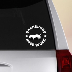 Dachshund Dog Sport Car Decal 5" |  Nose Work