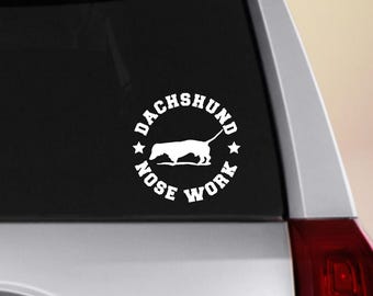 Dachshund Dog Sport Car Decal 5" |  Nose Work