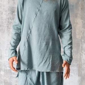 Tribal Mens Long Sleeve Shirt: Boho Festival Lum Top