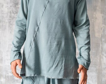 Tribal Mens Long Sleeve Shirt: Boho Festival Lum Top