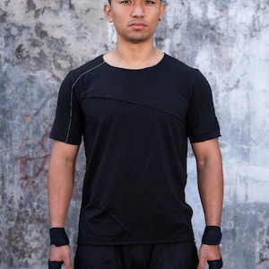 Hikari T-Shirt Obsidian Black Burning Man Outfit Top Tank Top Set Costume Gear Wear Clothes Men Desert Wear Cyberpunk Clothing