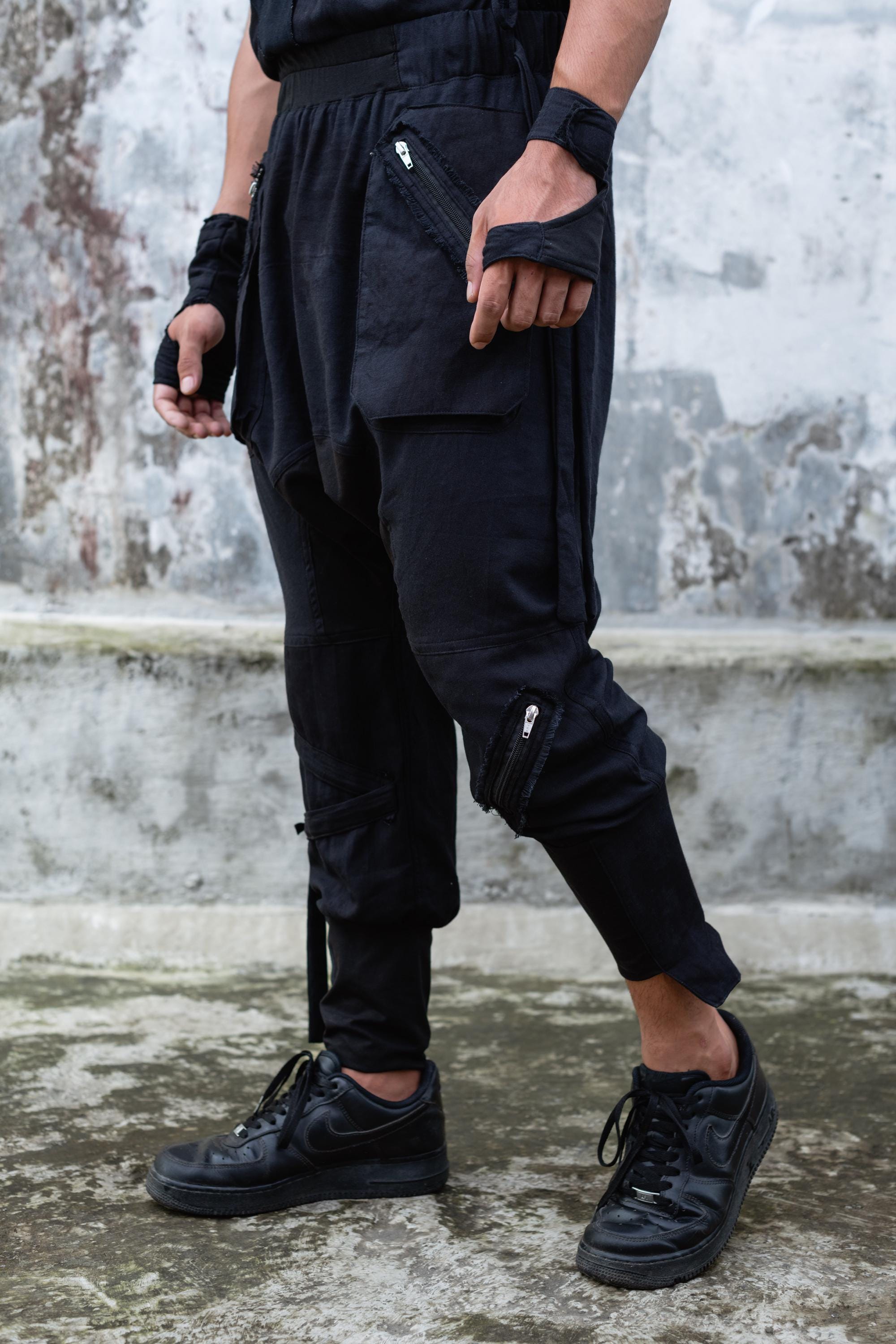 Yurushi Pants | Obsidian Black | Festival Clothing | Rave Outfit