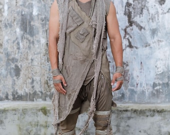 Desert Dust Cardigan: Burning Man Festival Kimono, Dystopian Fashion