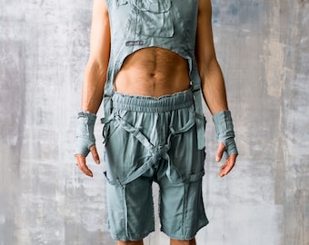 Pantalones cortos Forgiveness, pantalones de bambú con tiro bajo / pantalones harem para festivales / pantalones cortos Burning Man
