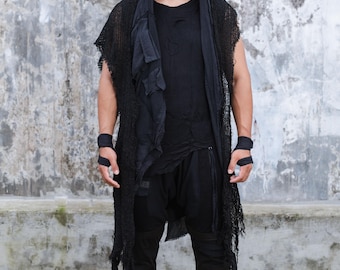 Soen Seidenschal | Brennender Mann Umhang | Festival Wrap | Ninja Schal | Dystopian Post Apocalyptic Accessoire