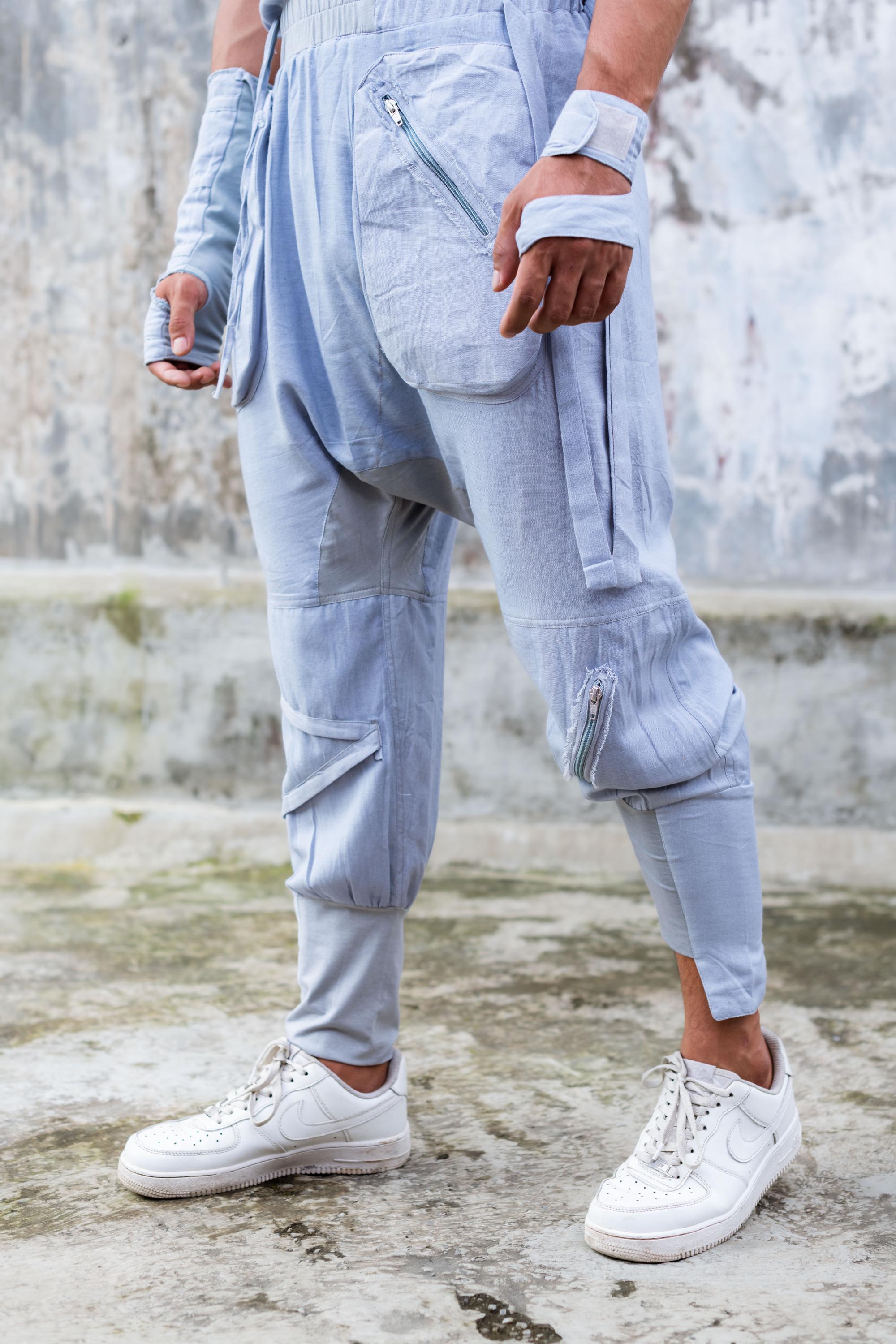 Yurushi Mens Drop Crotch Harem Pants | Burning Man Pants | Samurai