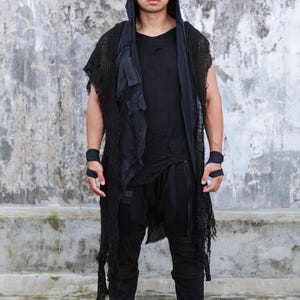 Gōken Gloves Obsidian Black | Burning Man Outfit | Cyberpunk Clothing | Desert Wear | Festival Gear | Burning Man Style Accessories