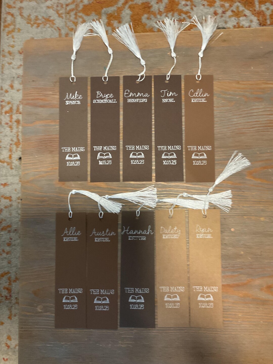 Bookmark Seating Card Wedding Seating Chart Bookmark Template | Cricut SVG, Bookmark Place ...