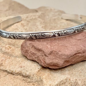 Sterling silver cuff bracelet, lightweight cuff bracelet, stackable sterling silver bracelet, sterling silver cuff, patina cuff bracelet