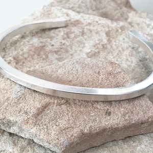 Sterling silver cuff bracelet, cuff bracelet, stackable sterling silver bracelet, stackable bangle, silver bracelet, gift for her image 1