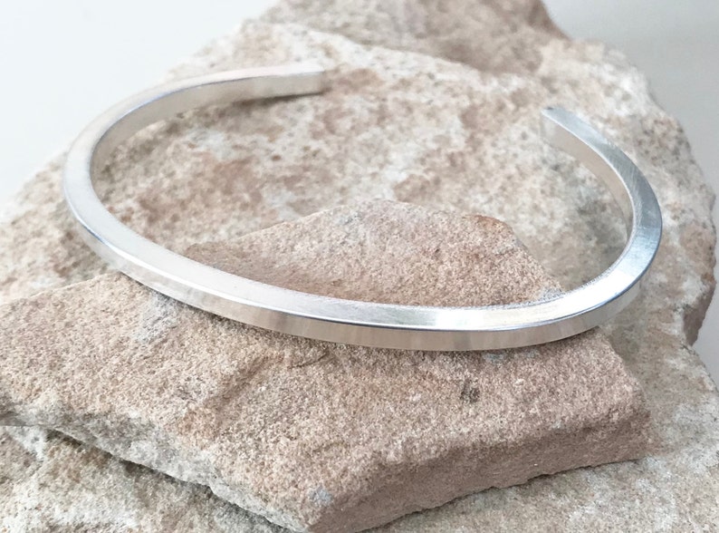 Sterling silver cuff bracelet, cuff bracelet, stackable sterling silver bracelet, stackable bangle, silver bracelet, gift for her image 1