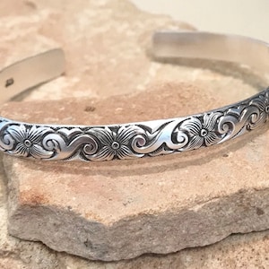 Sterling silver cuff bracelet, lightweight cuff bracelet, stackable sterling silver bracelet, sterling silver cuff, patina cuff bracelet