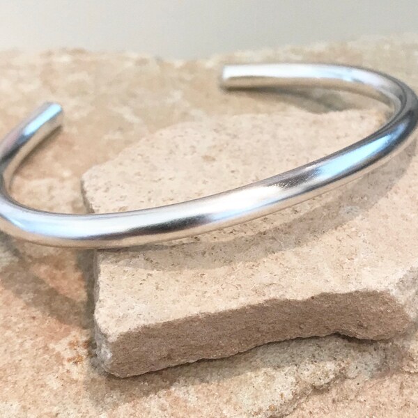 Sterling silver cuff bracelet, silver bracelet, stackable sterling silver bracelet, stackable bracelet, simple bracelet, gift for wife