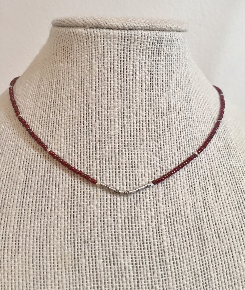 Red Seed Bead Necklace Sundance Necklace Layering Necklace Etsy