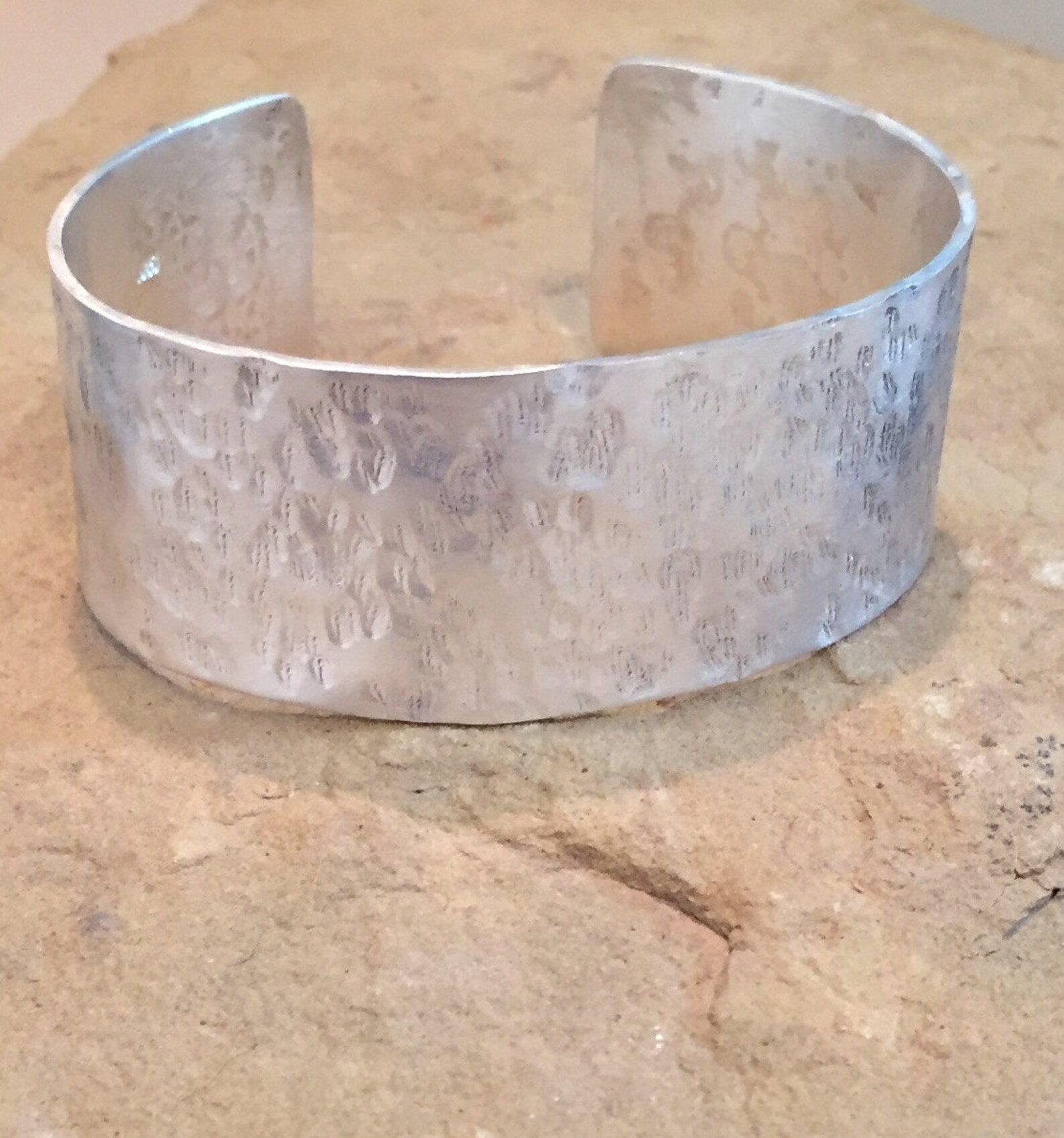 Wide Hammered Sterling Silver Cuff Bracelet Cuff Bracelet Etsy