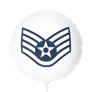SSgt Balloon | SSgt Release Party | Rank Insignia | USAF Girlfriend Balloons 11&quot;