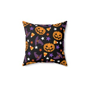 Black Mystical Charm Square Indoor Pillow| Gift for Her | Halloween Pillow
