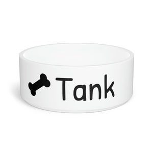 Pet Food Bowl, Ceramic Dog or Cat Bowls, Custom Pet Bowl