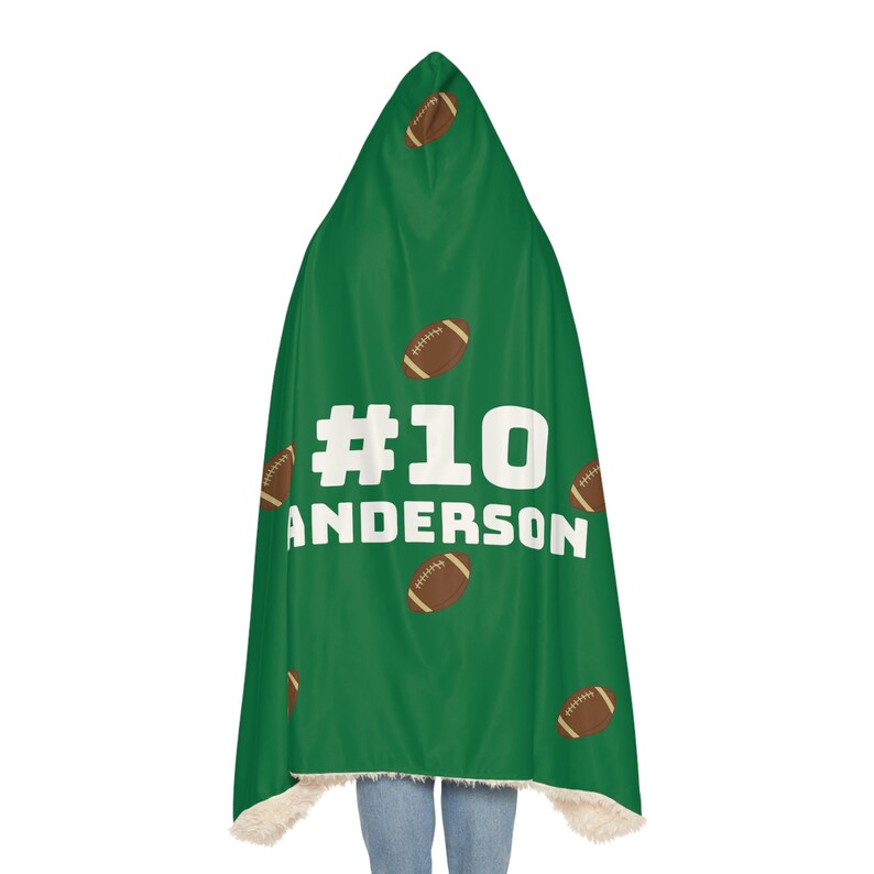 Customizable Football Hooded Blanket Stay Cozy and Stylish Etsy