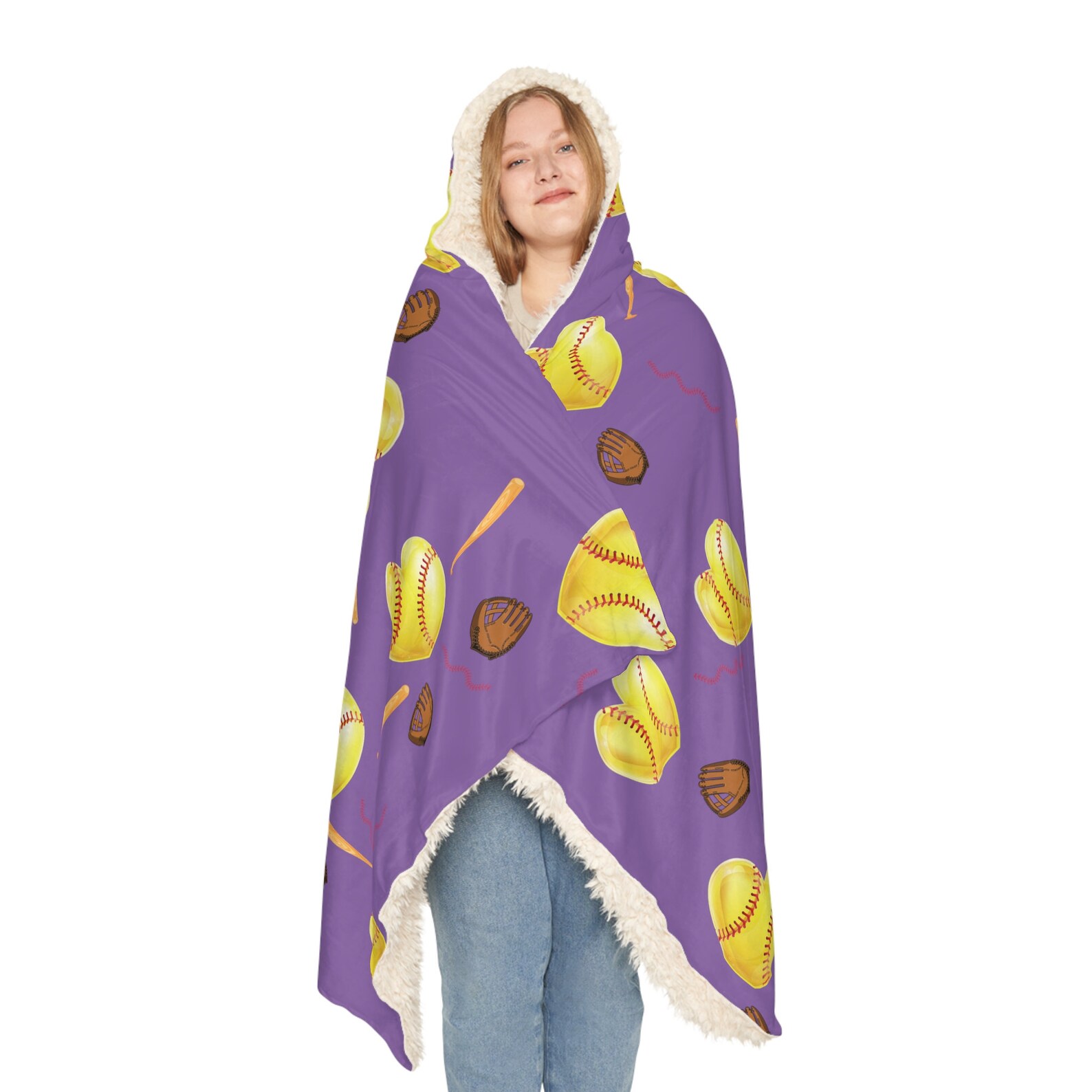 Sunflower Softball Quilted Blanket NCU0TH1490