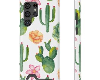Phone Case With Card Holder | Cactus | Western | Modern | Hard Case